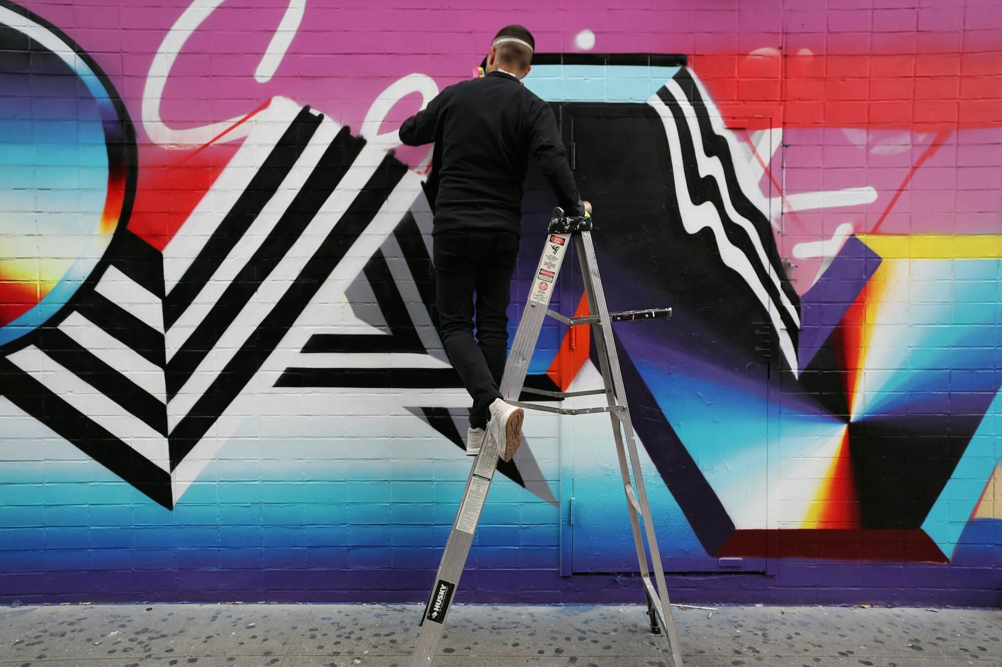 Felipe Pantone Leaves his Graffiti Tag in New York City, 2017