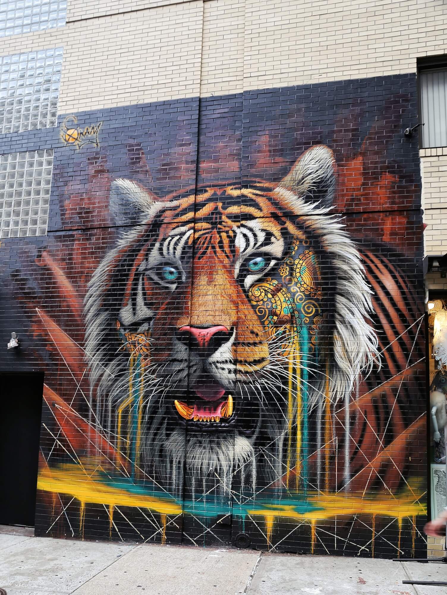 Tiger Street Art Mural on Lafayette St. (SoHo, NYC) The L.I.S.A.