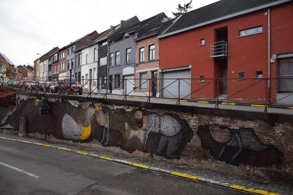 Bisser street art mural Arendschot in Aarschot Belgium