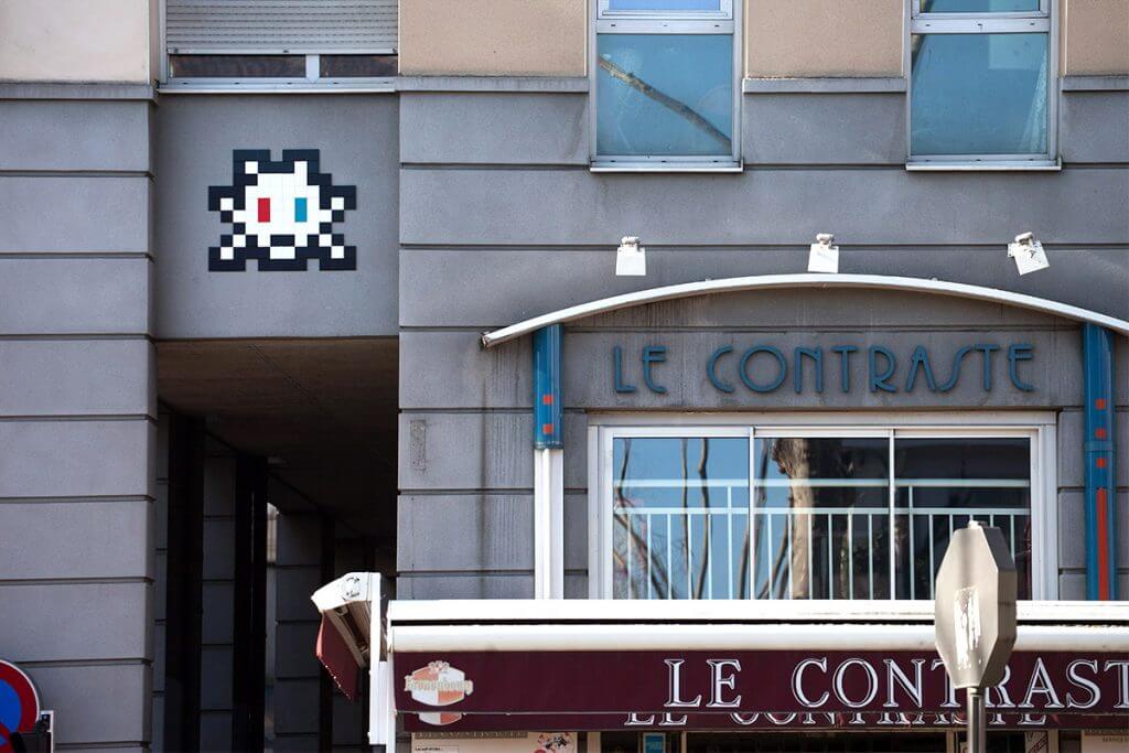 Space Invader, Clermont Ferrand Street Mosaic Art Invasion. Photo © Invader