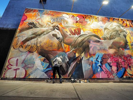 Incredible New Mural By PichiAvo On The Iconic Houston Bowery Graffiti ...