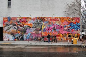 Incredible New Mural By PichiAvo On The Iconic Houston Bowery Graffiti Wall New York