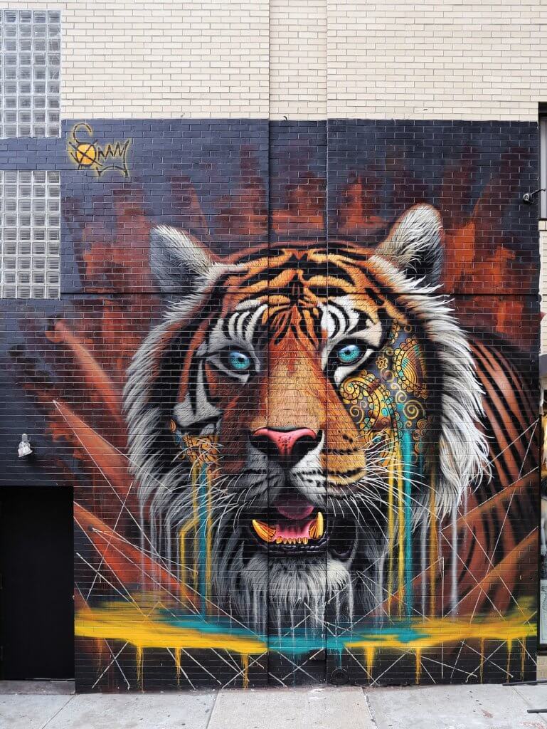 Street Artist Sonny joins the CAT Fight to Protect Tigers, New York