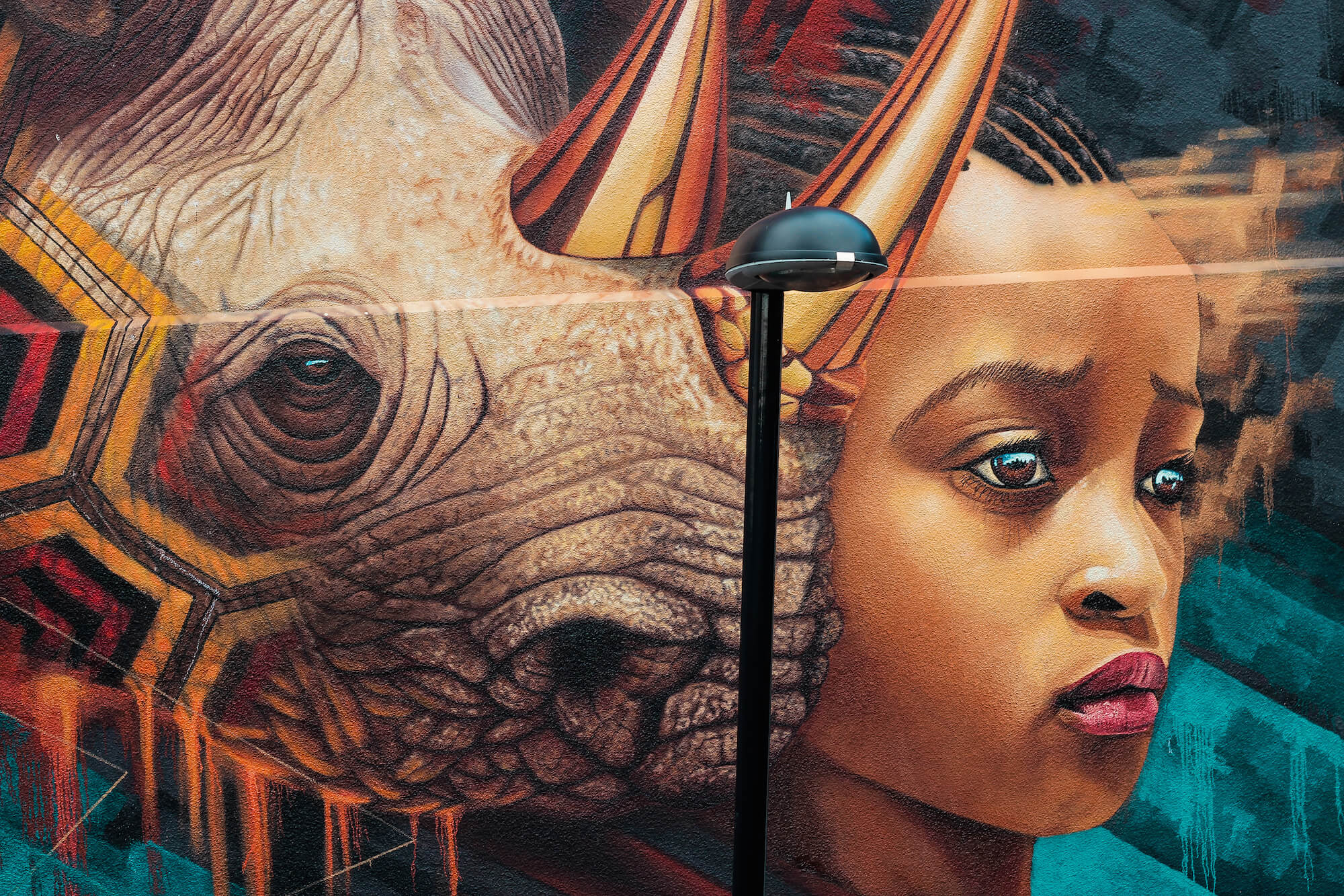 Street Artist Sonny Brings The Endangered Rhino To London, 2017