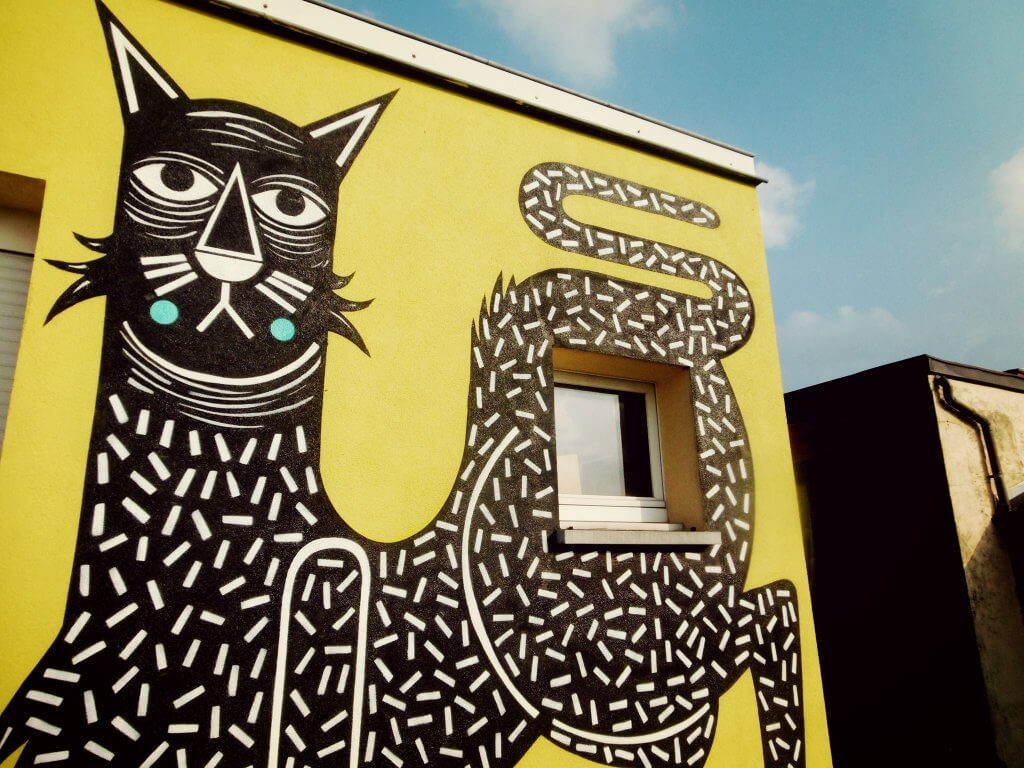 Joachim, Cat Street Art Mural , Lier Belgium 2017.