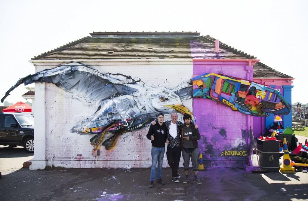 Bordalo II, Trash Seagull, Fatboy Slim's Big Beach Cafe, Hove 2018. © Graffitistreet.com