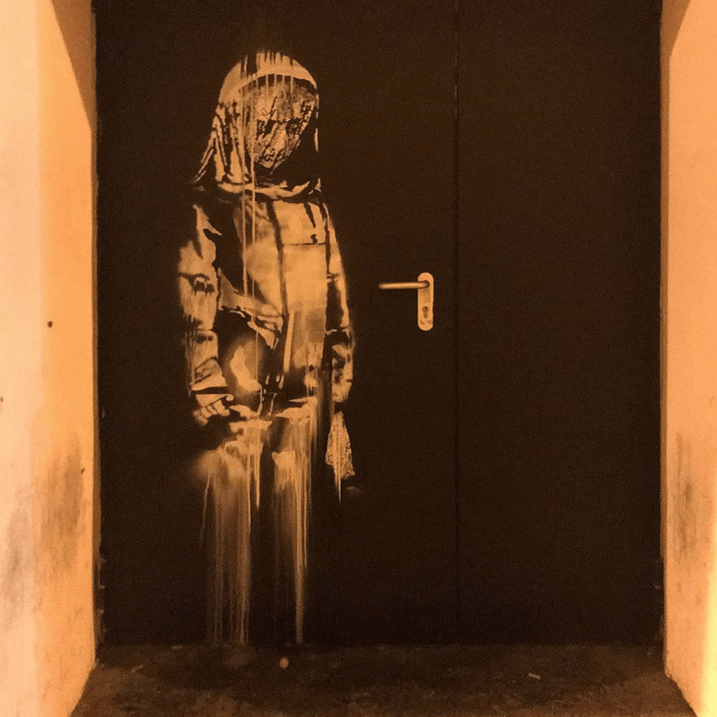 Banksy, Stencil art, Paris 2018. Photo credit Banksy