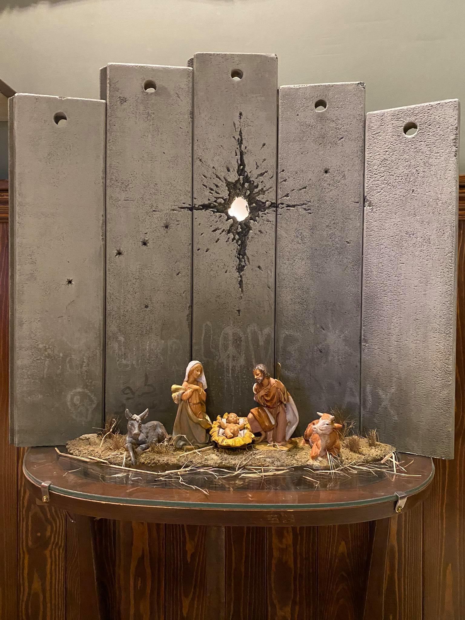 Banksys Scar Of Bethlehem Nativity Scene Appears At The Walled Off Hotel 2019