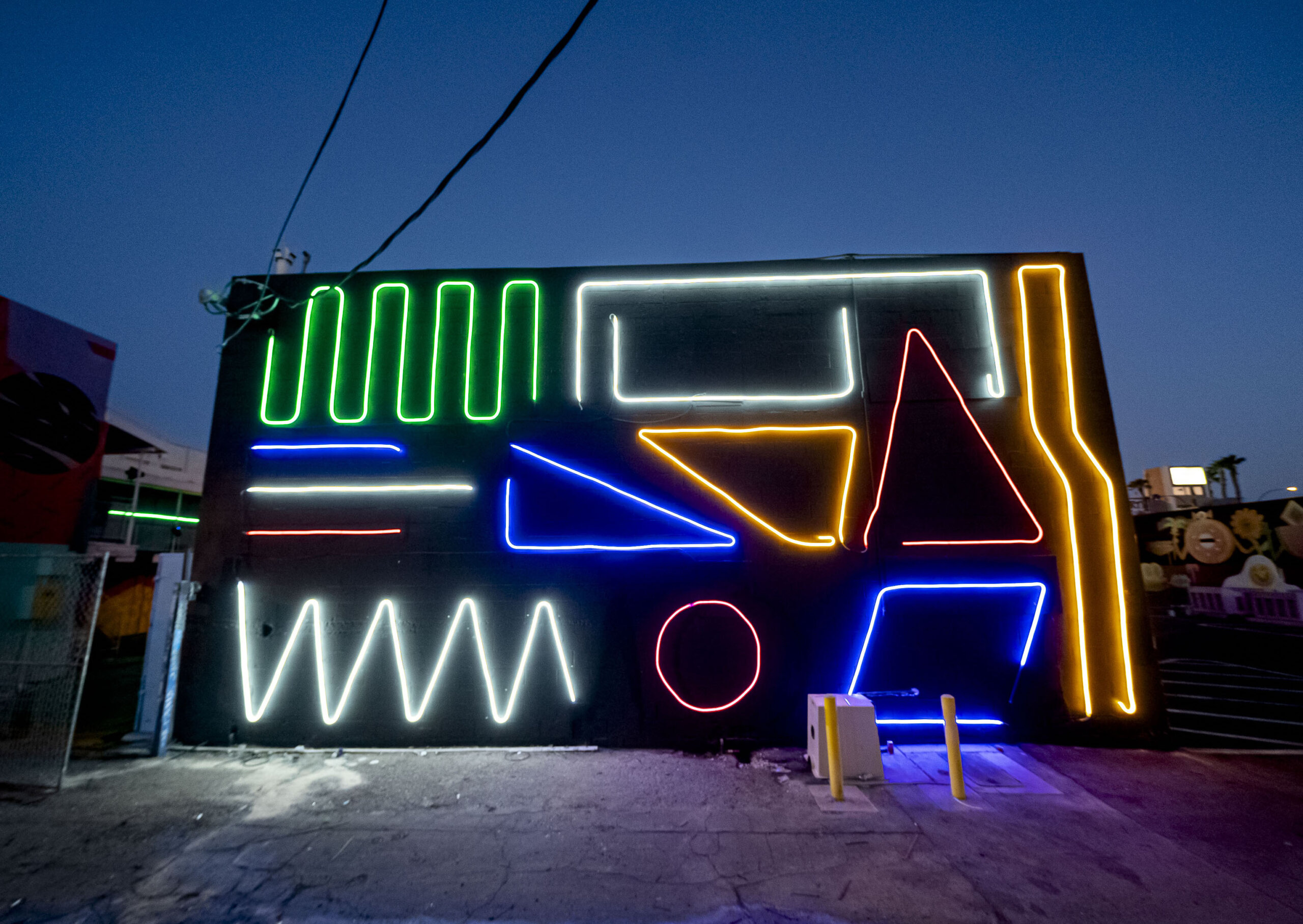 Artist SPIDERTAG Lights Up Downtown Las Vegas with Interactive Neon Murals, 2021