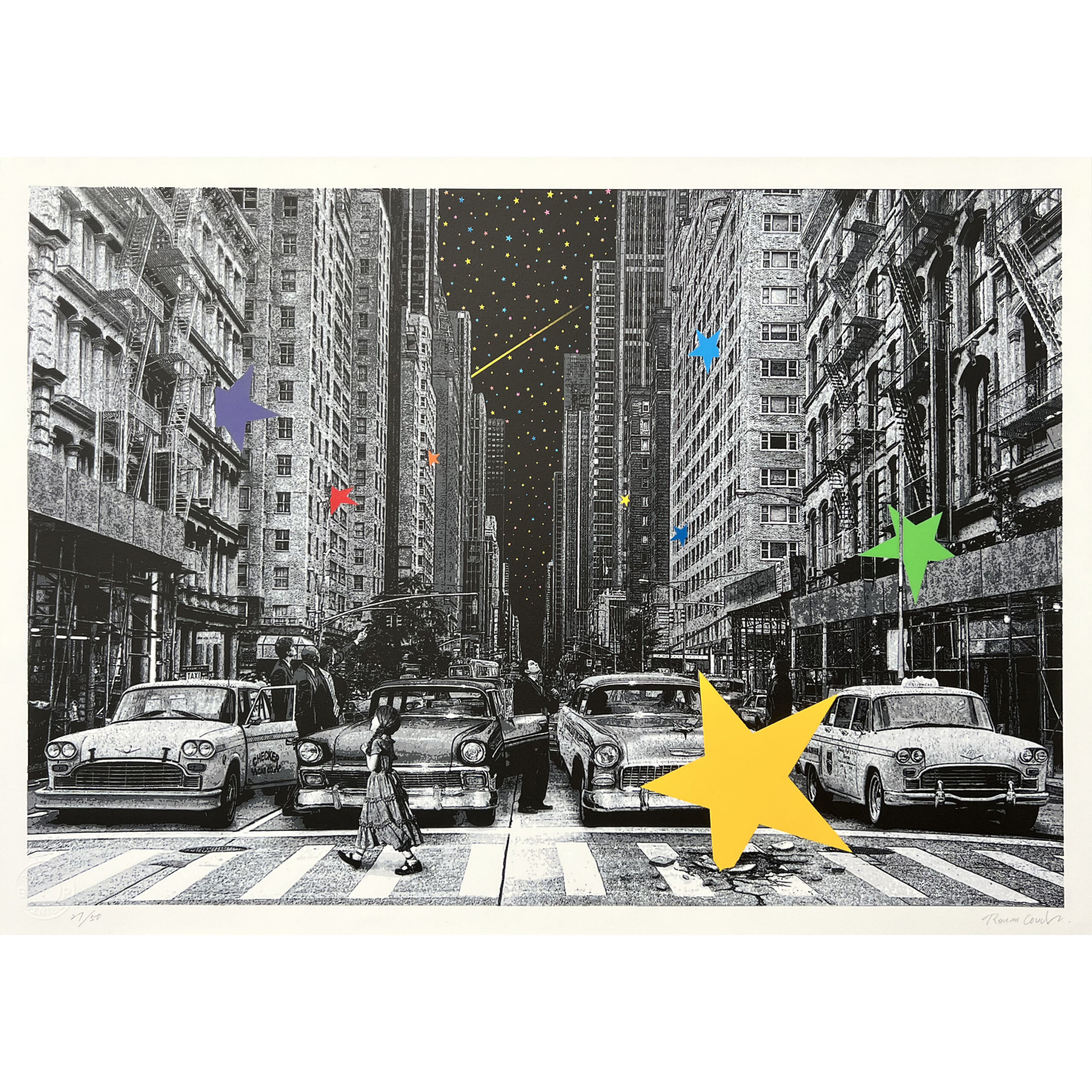 Roamcouch - When You Wish Upon a Star Print NYC (Mono Handfinished Edition)