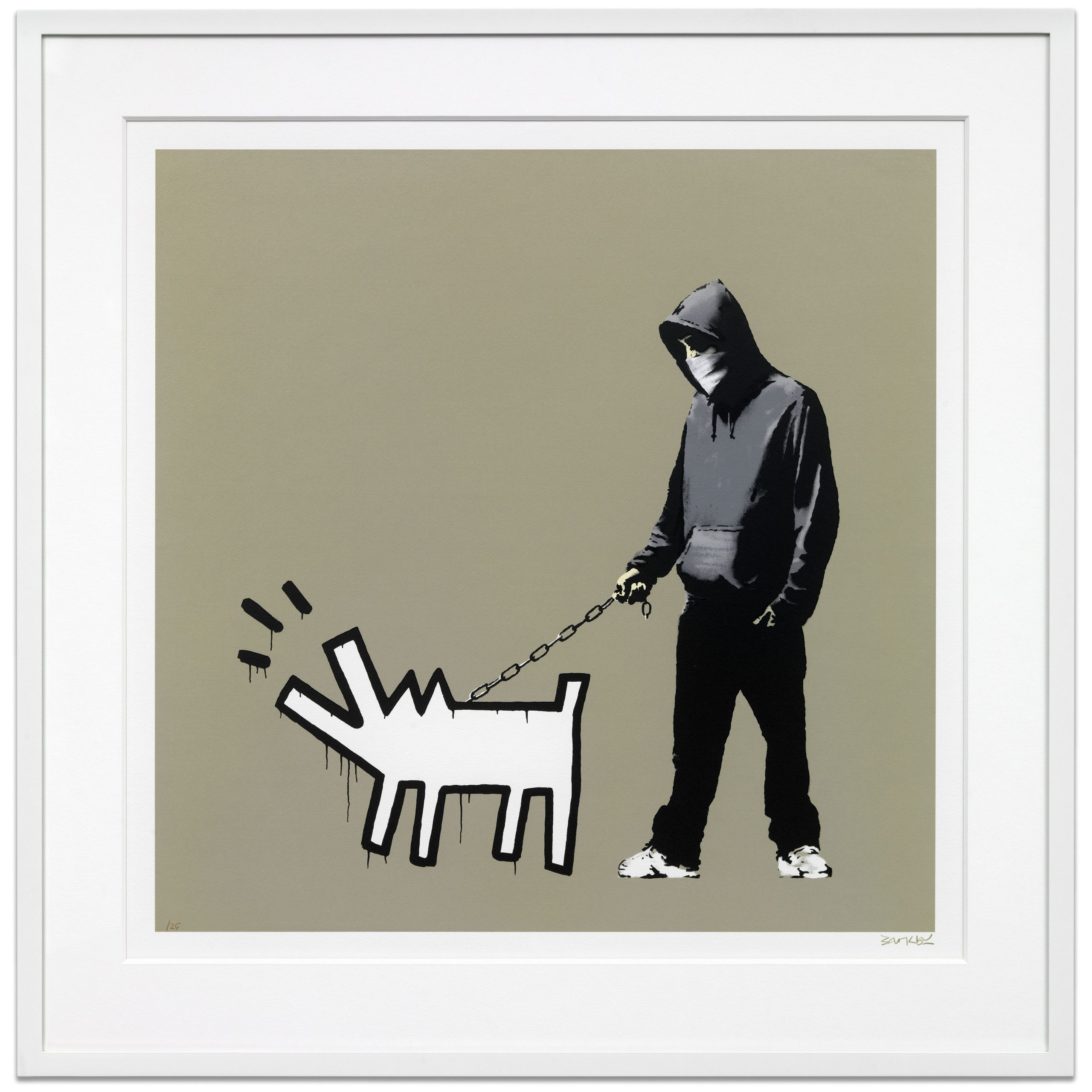 Banksy Choose Your Weapon Khaki: power, restraint, and choice