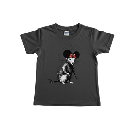 Banksy - Dismaland "Rat" Kids' T-Shirt (Charcoal)