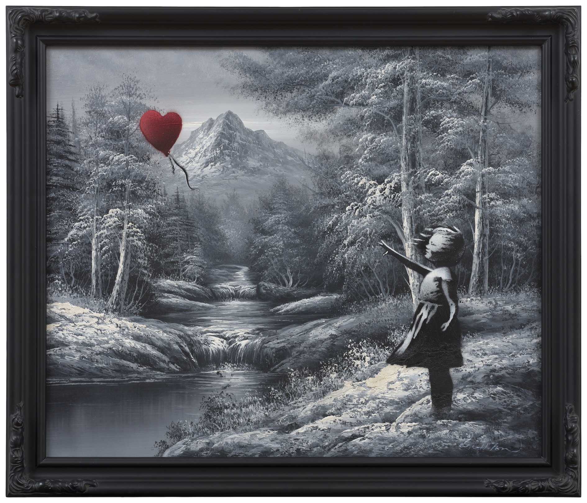 Banksy's Girl and Balloon on Found Landscape Sells for $18 Million