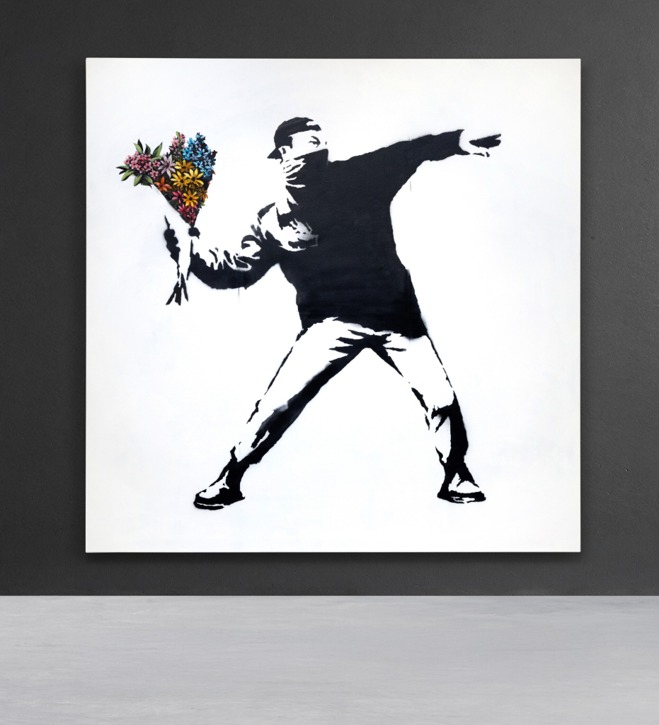Banksy Love Is In The Air (Life Size) Heads to Sotheby's London