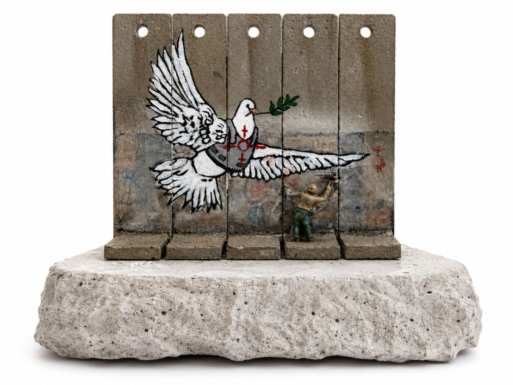 Banksy Walled Off Hotel Peace Dove Wall Section Sculpture (2019-2020)